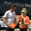 Pasażerowie przylatujący na Warmię i Mazury mogli liczyć na gorące powitanie przez reporterów Radia Eska Olsztyn.